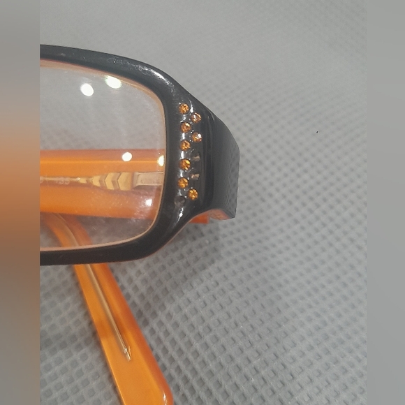 VERSACE GLASSES FRAME eyeware black and orange glasses - Picture 3 of 7